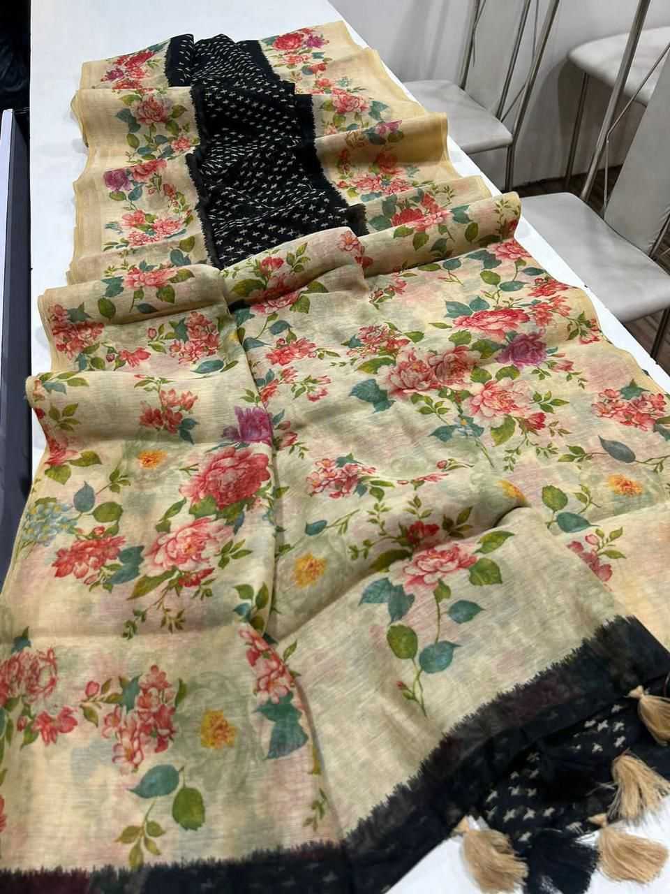 Linen Fancy Saree