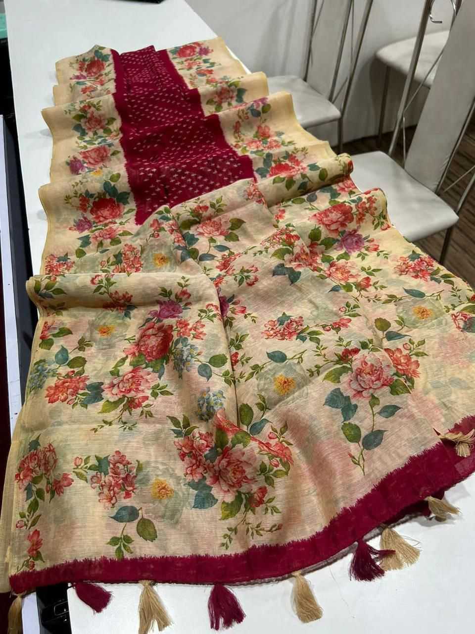 Linen Fancy Saree
