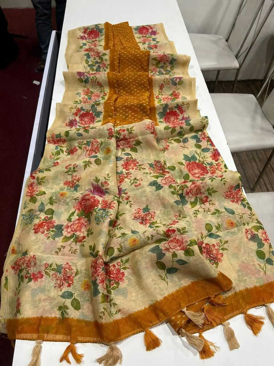 Linen Fancy Saree