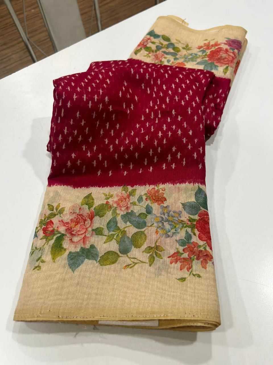 Linen Fancy Saree