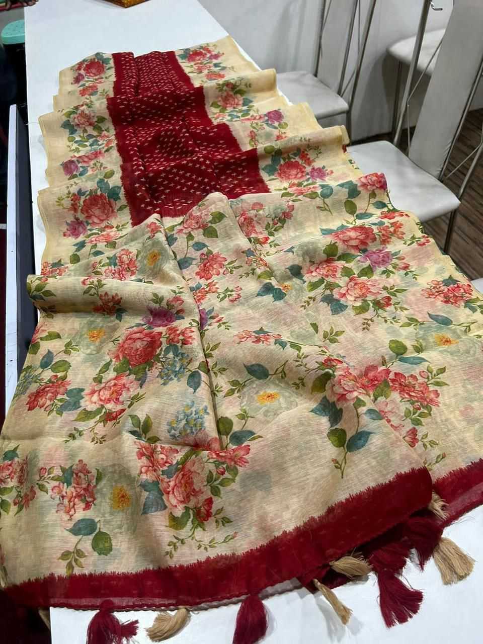 Linen Fancy Saree
