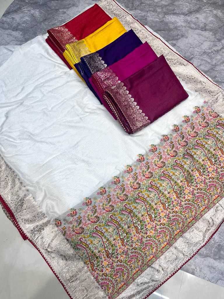 Russian Silk Lace Border Saree