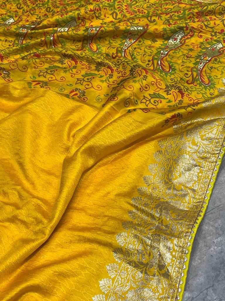 Russian Silk Lace Border Saree