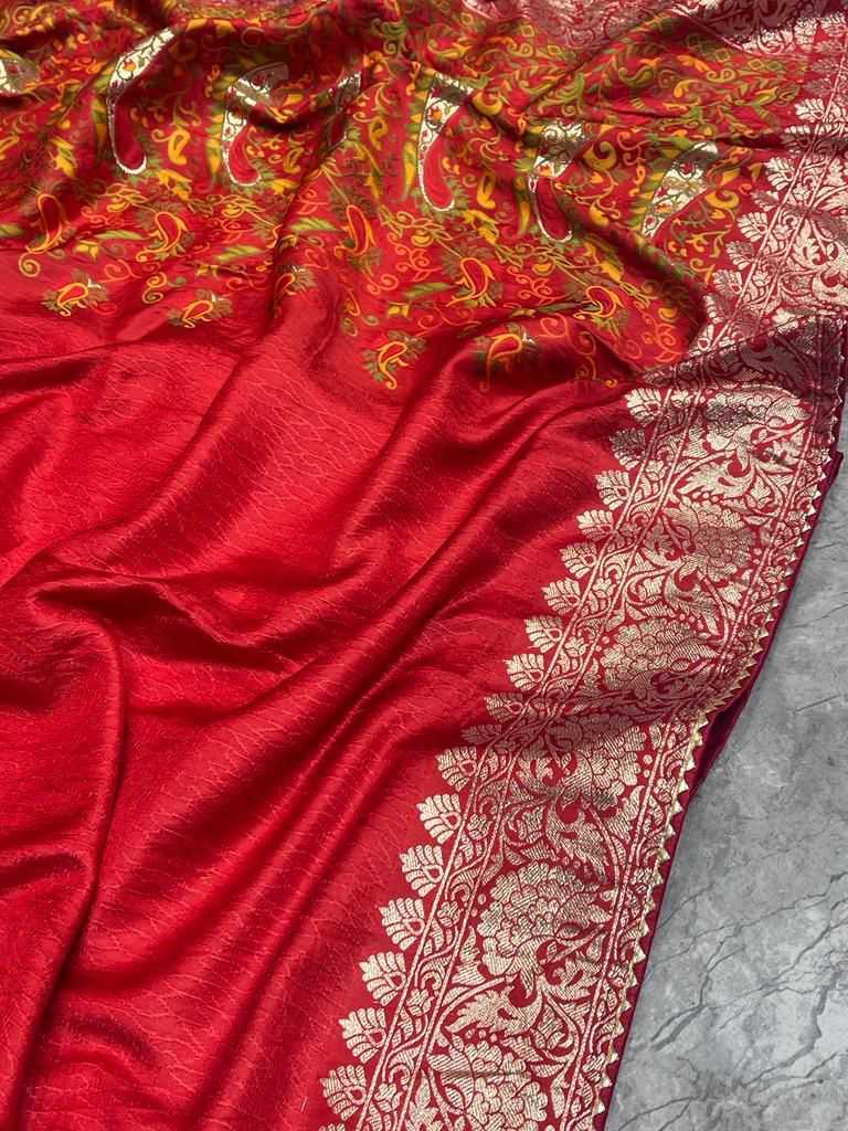 Russian Silk Lace Border Saree