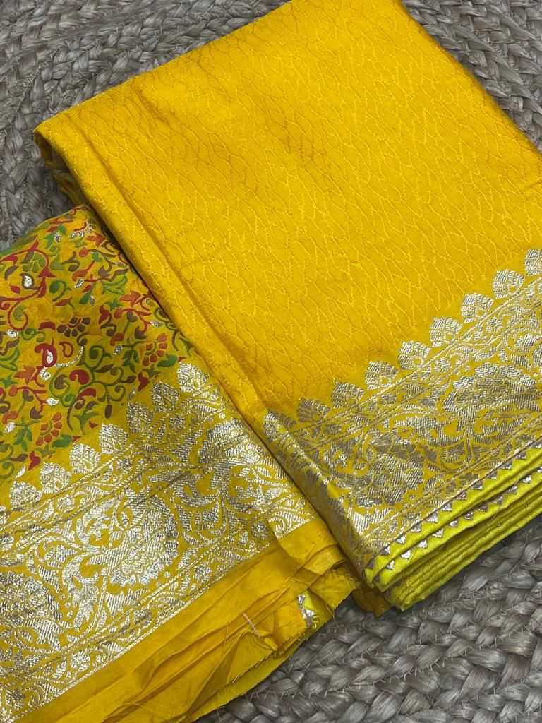 Russian Silk Lace Border Saree