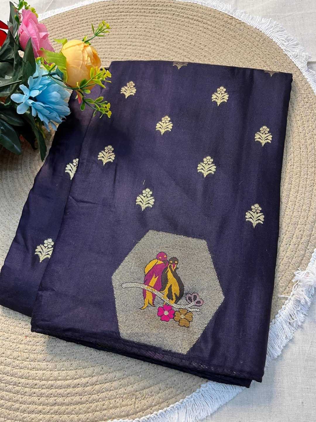 Vrinda Russian Silk Soft Saree