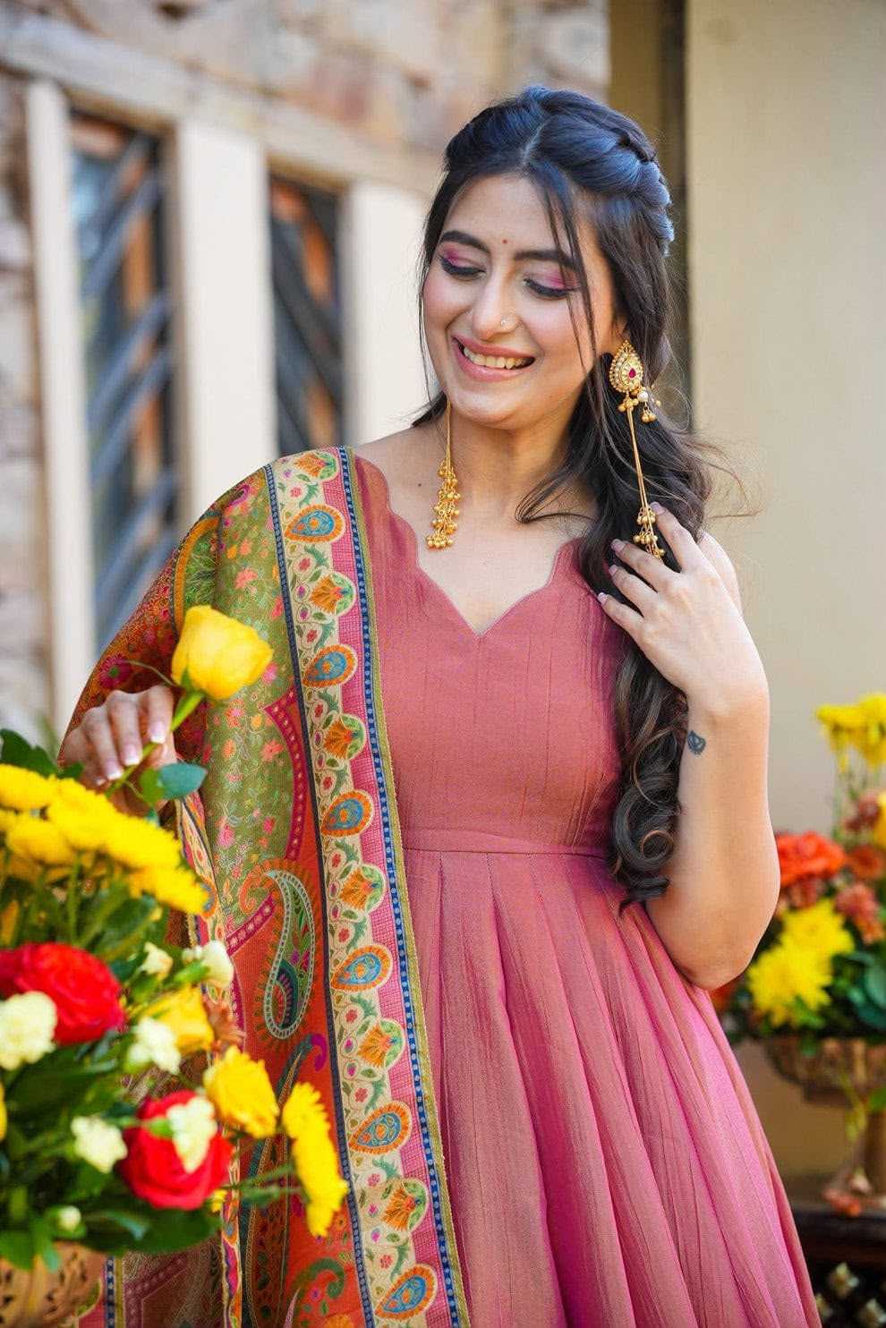 Crush Silk Palazzo Suit