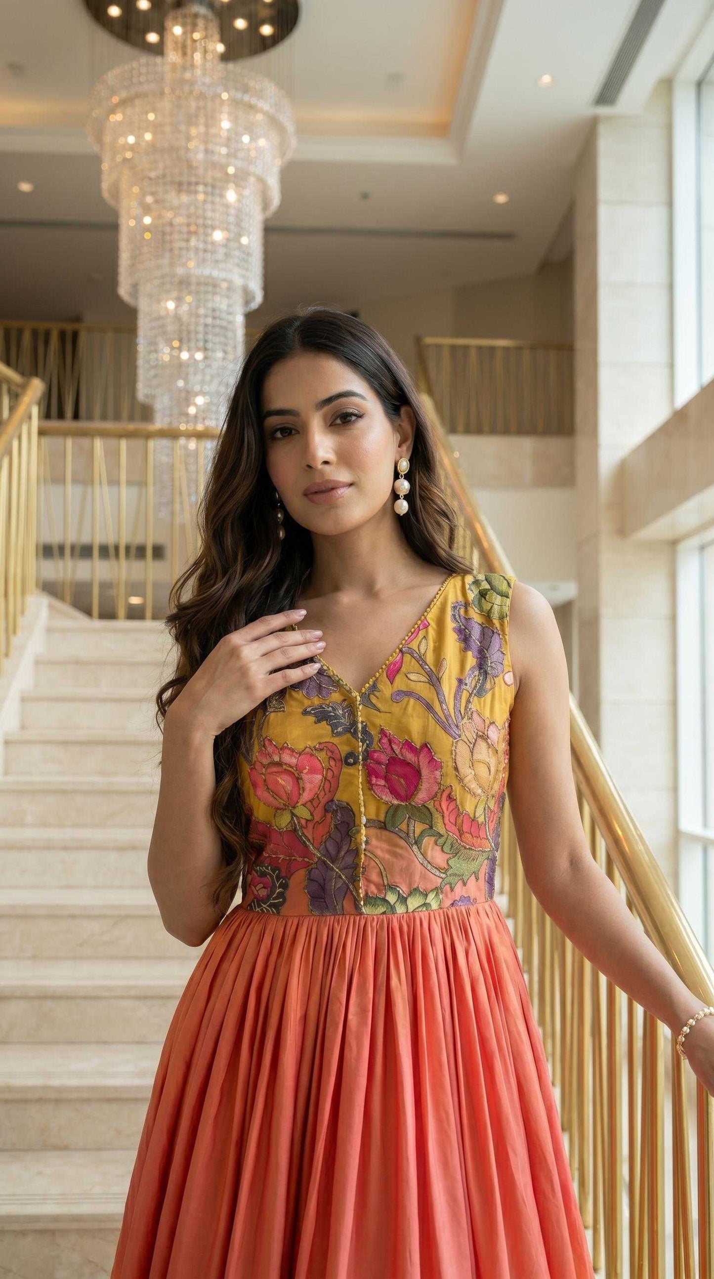 Muslin Printed Gown