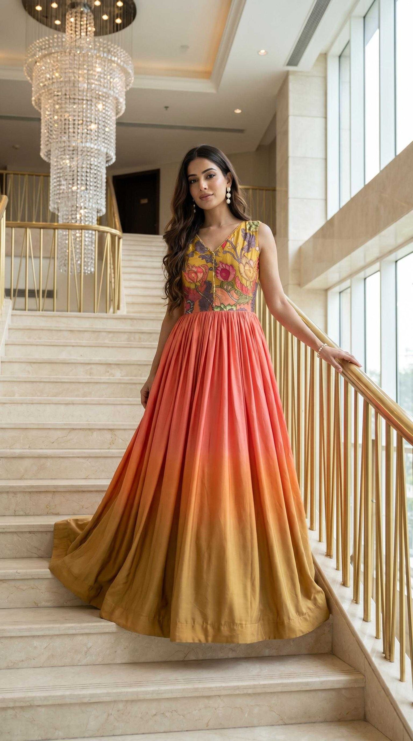Muslin Printed Gown