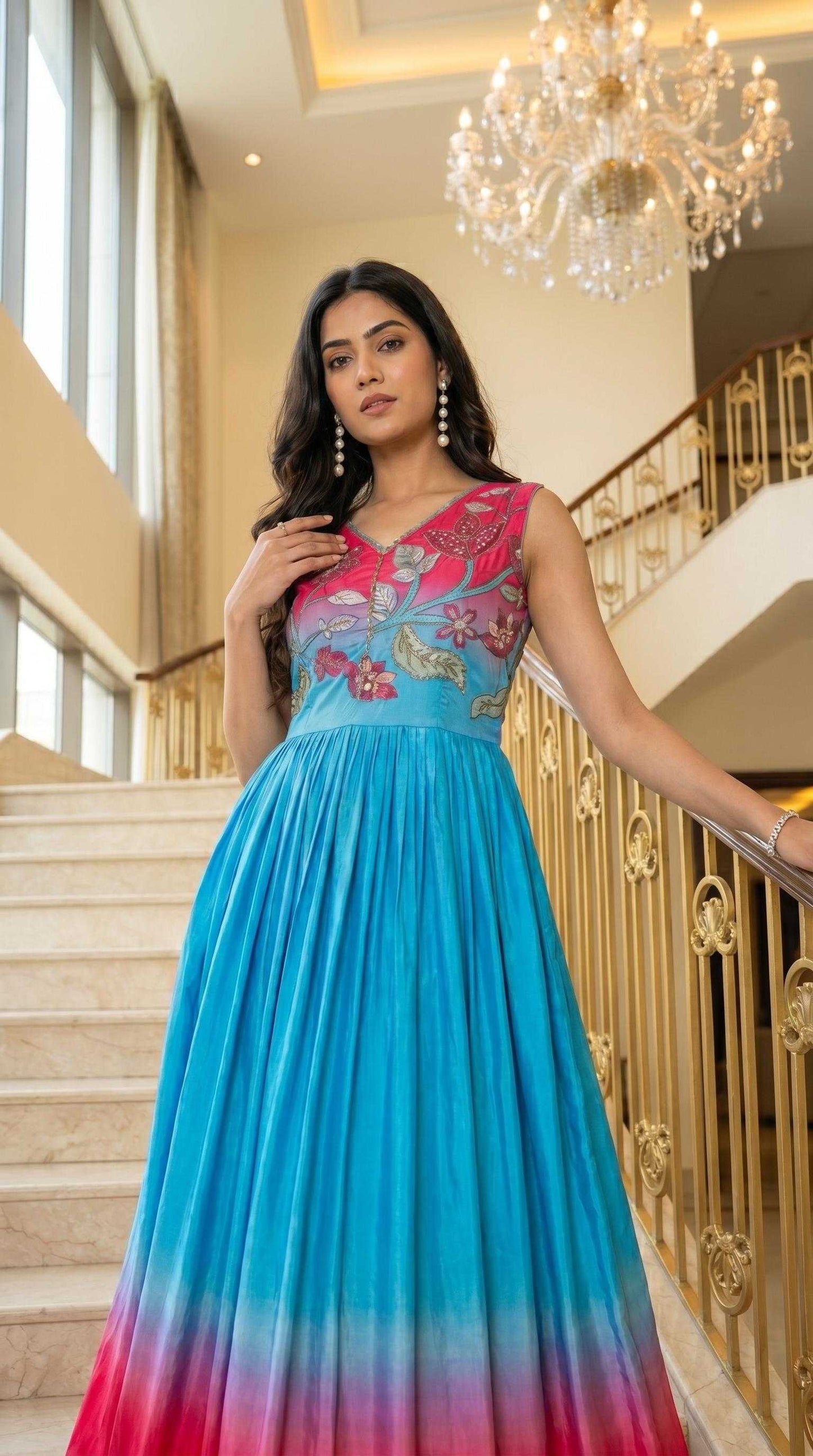 Muslin Printed Gown