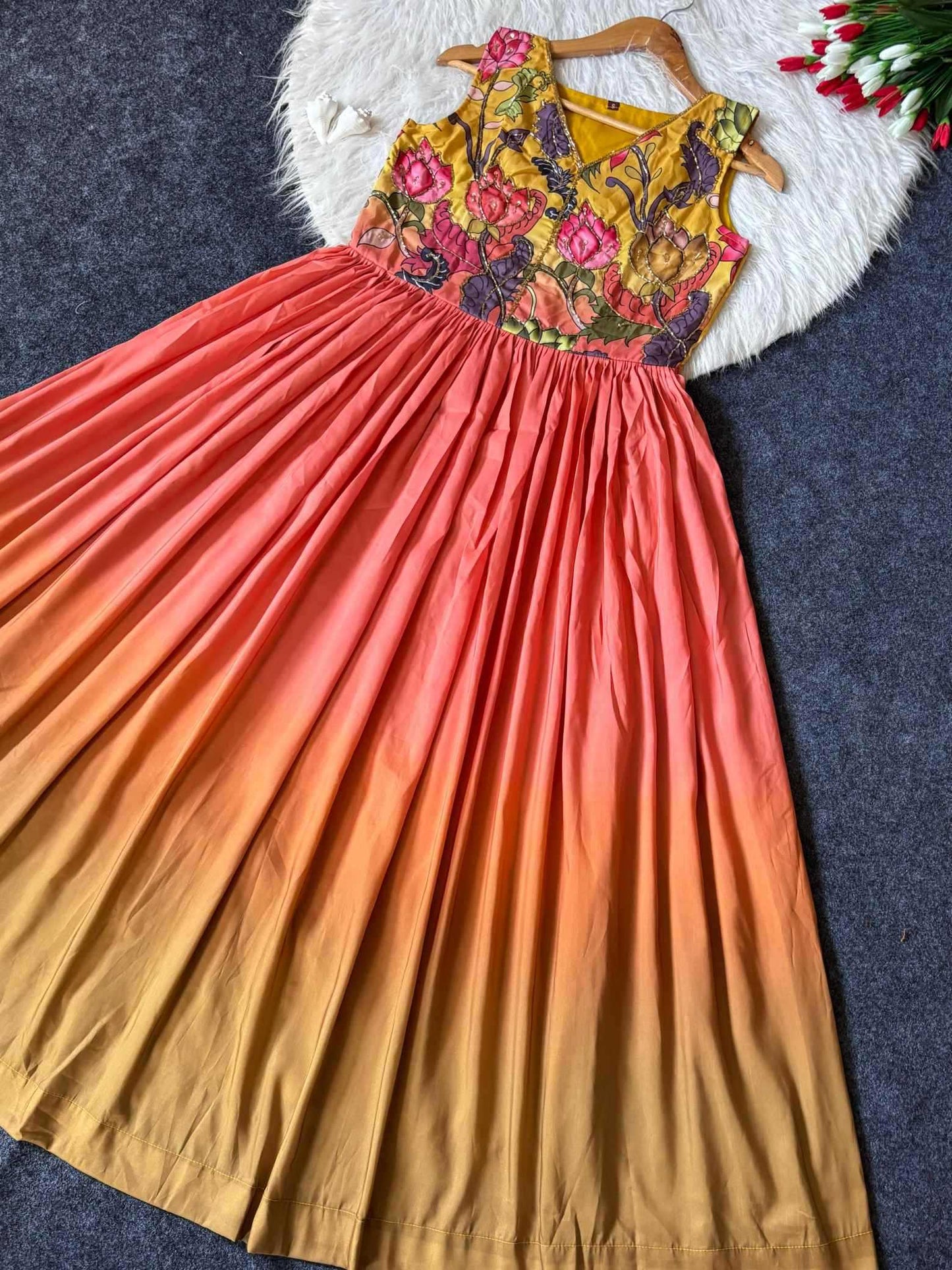 Muslin Printed Gown