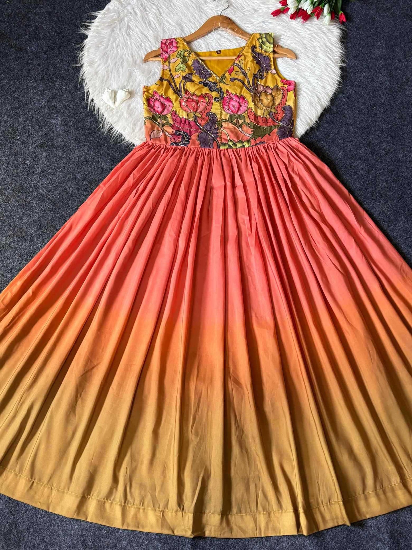 Muslin Printed Gown