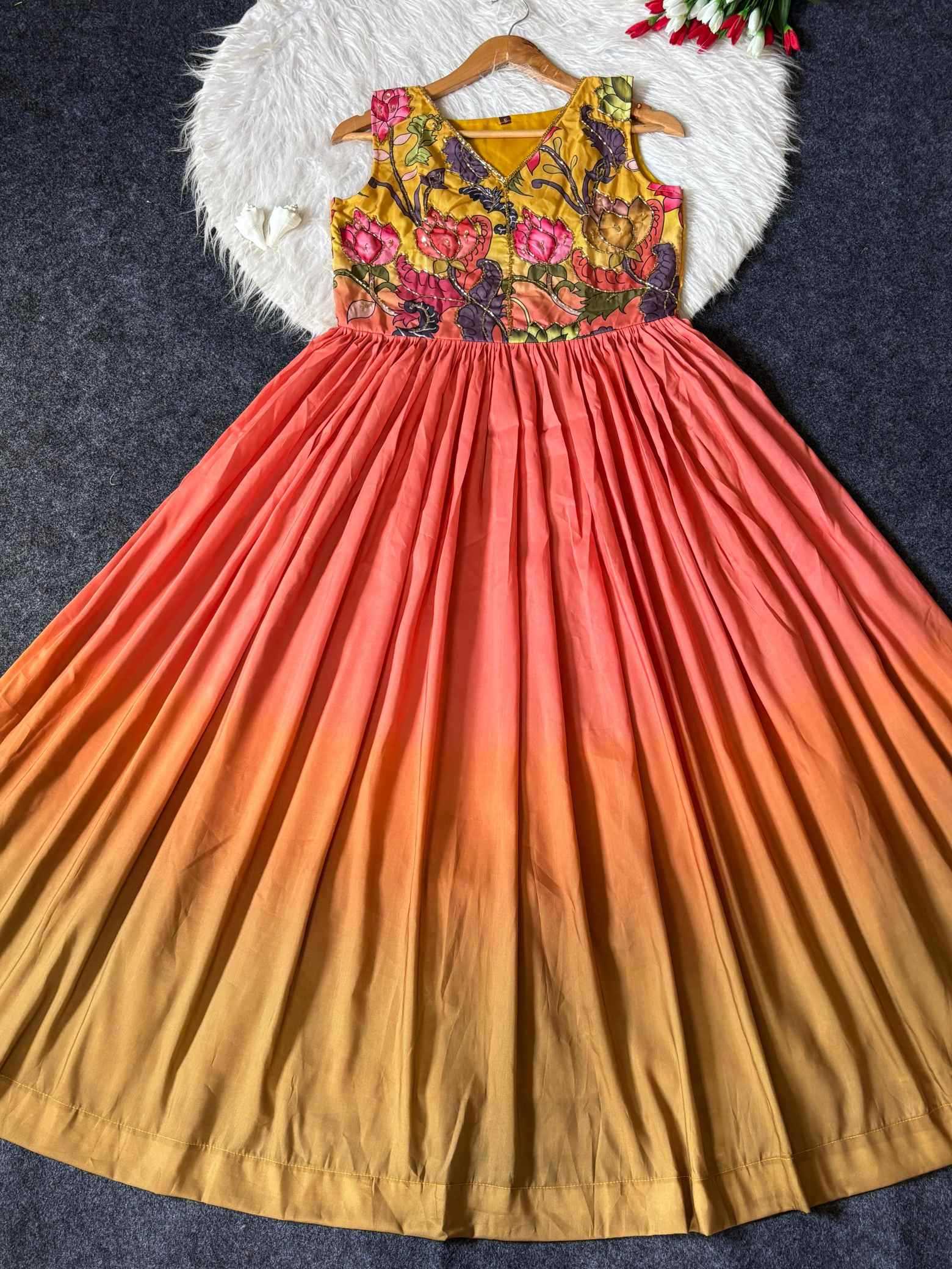 Muslin Printed Gown