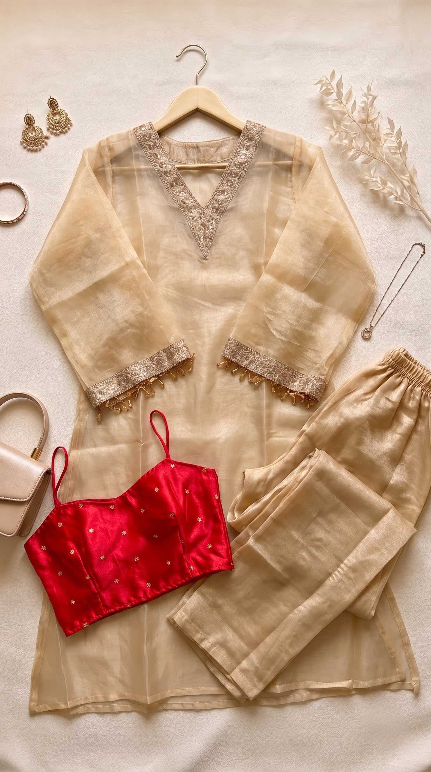Tissue Party Wear Kurti