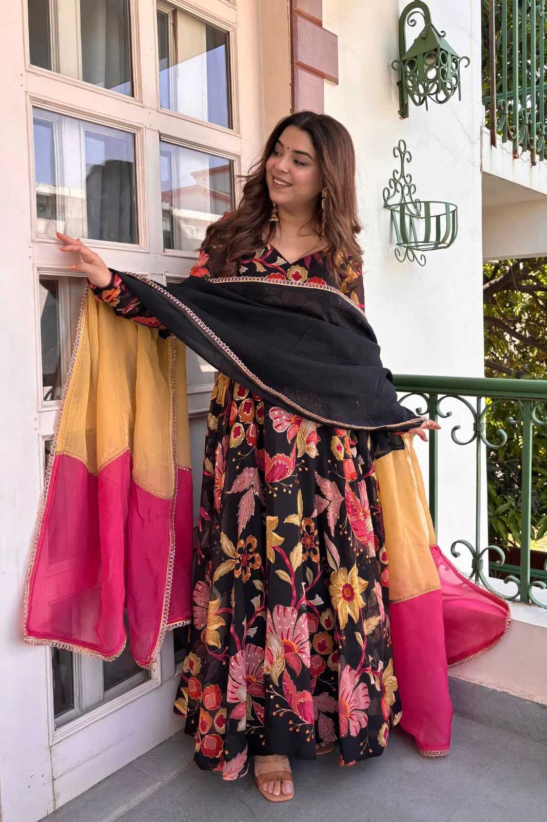 Tabby Silk Organza Printed Suit 139