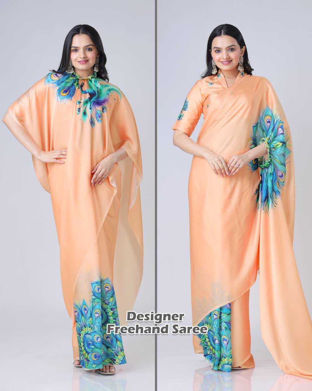 Ffer Satin Designer Saree