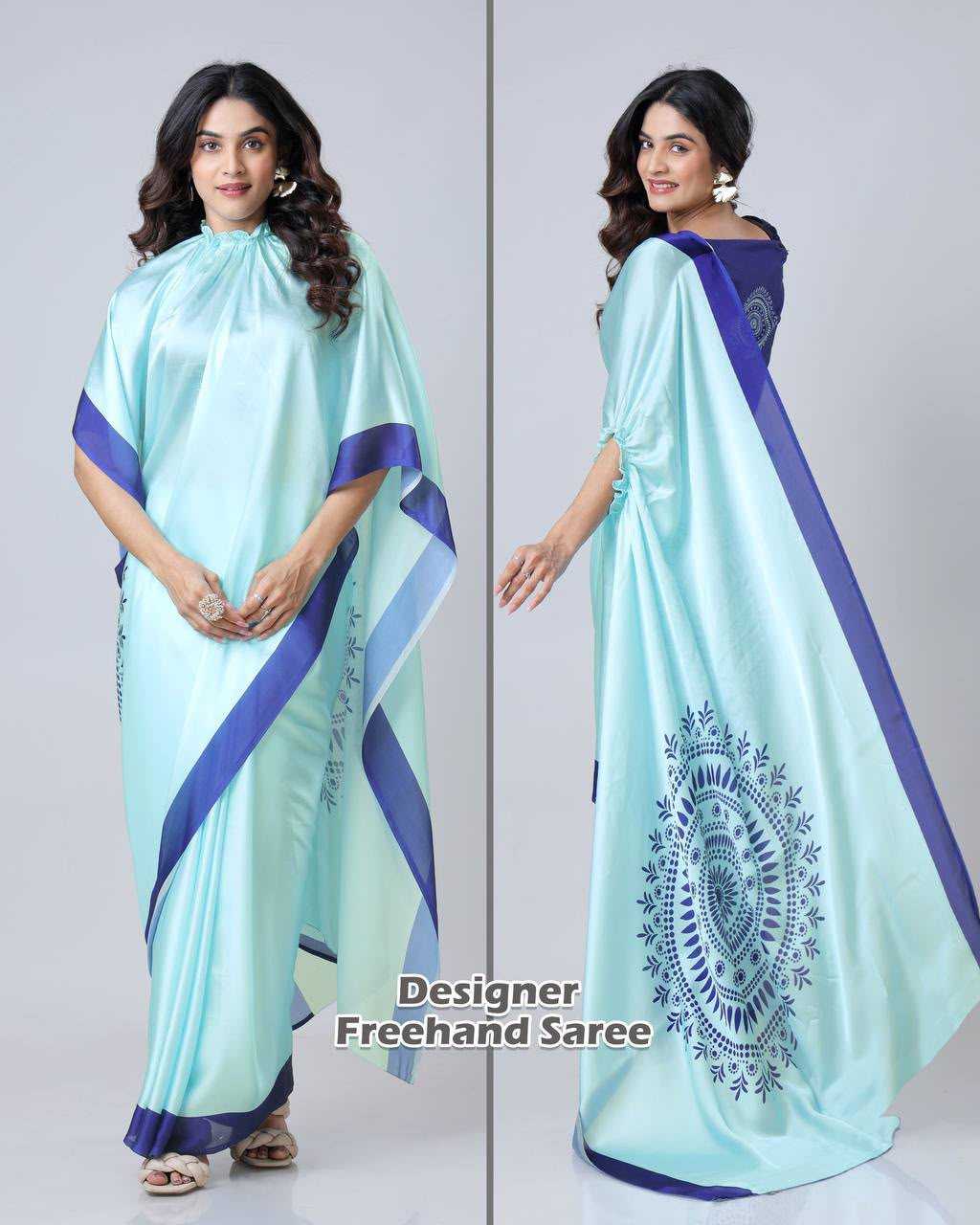 Ffer Satin Designer Saree