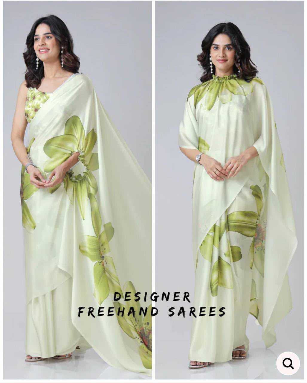 Ffer Satin Designer Saree