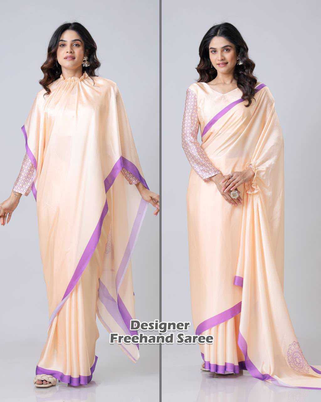 Ffer Satin Designer Saree