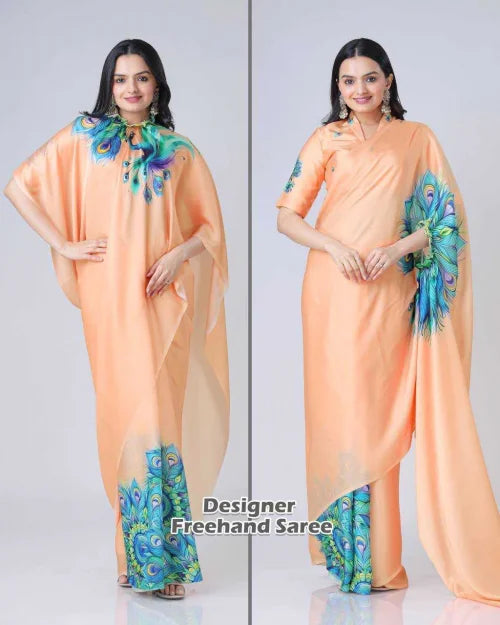Ffer Satin Designer Saree