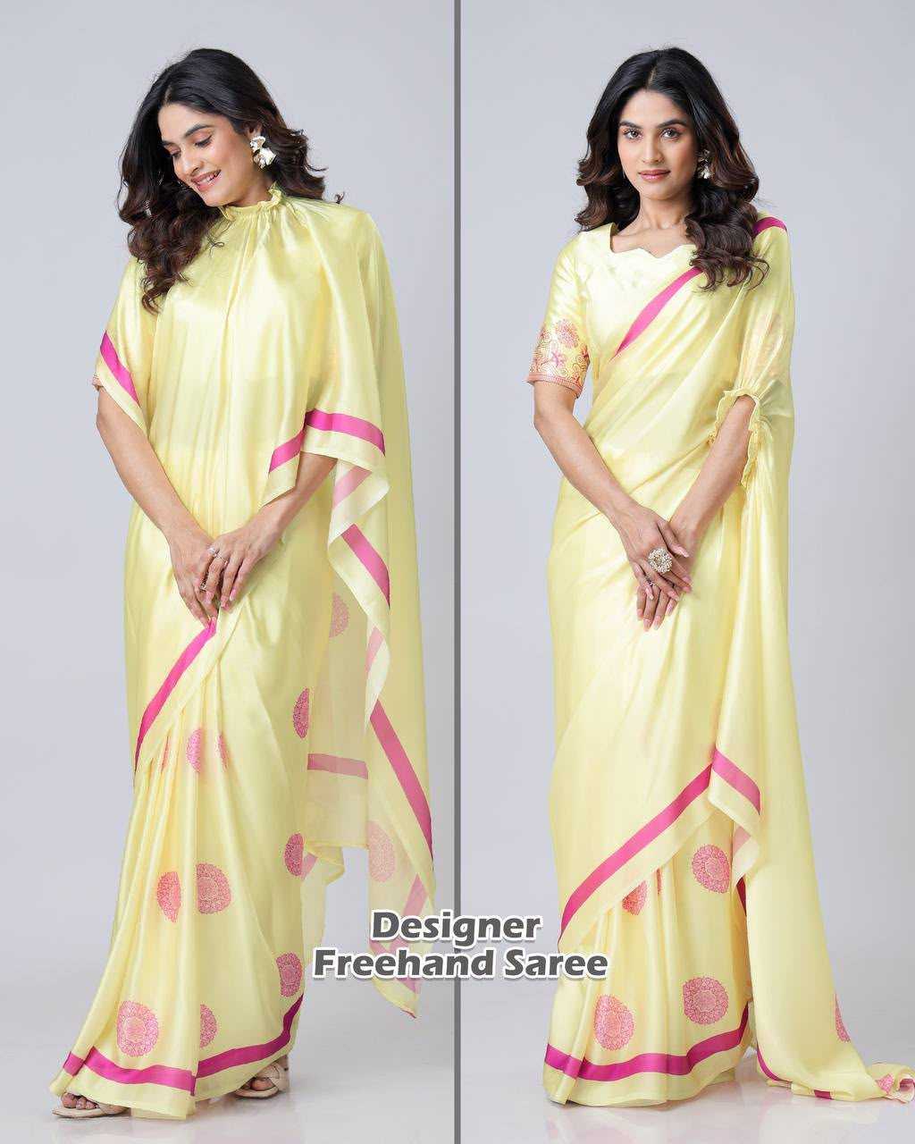 Ffer Satin Designer Saree
