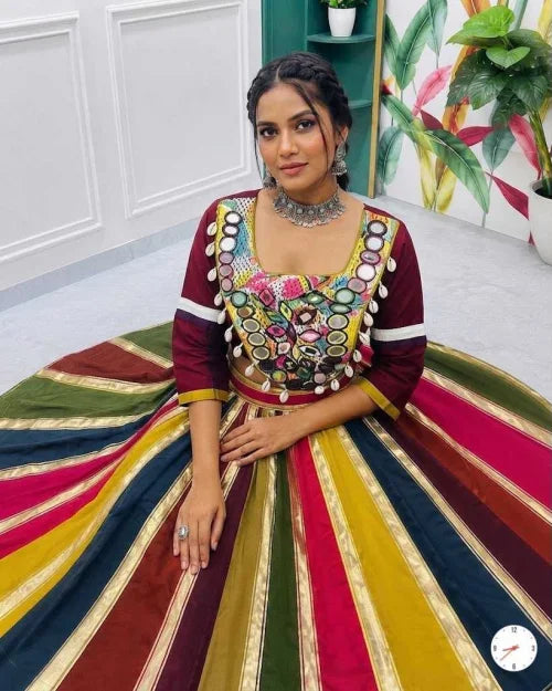 Kali Rayon Embroidered Lehenga