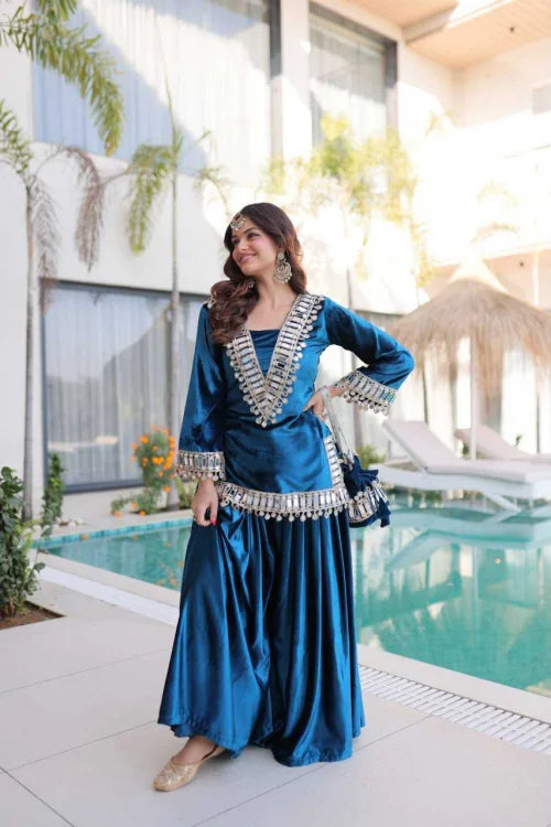 New Velvet Embroidery Suit