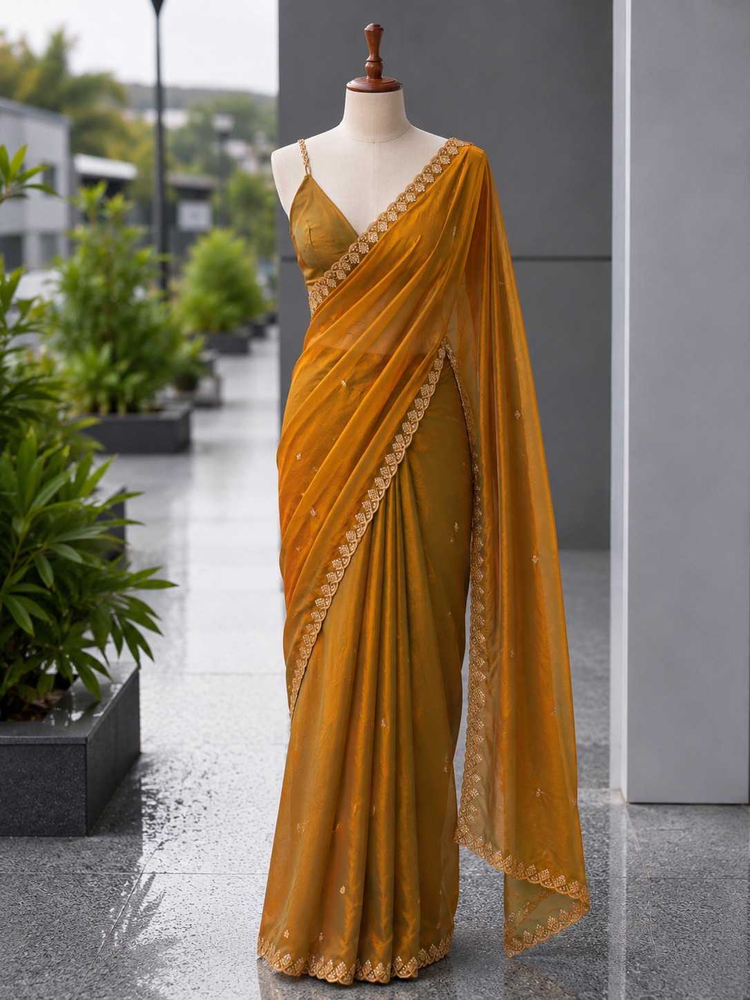 Satin Designer Saree