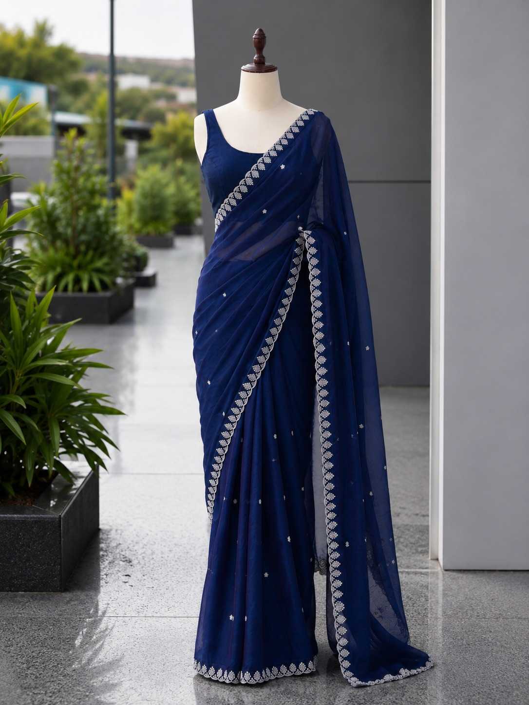 Satin Designer Saree