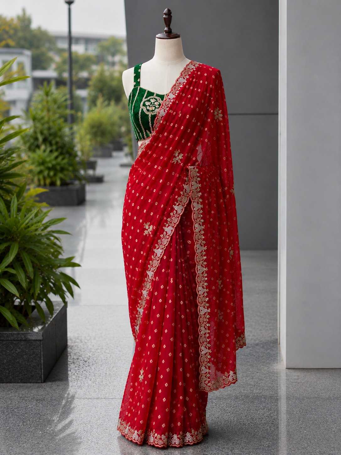 Satin Designer Saree