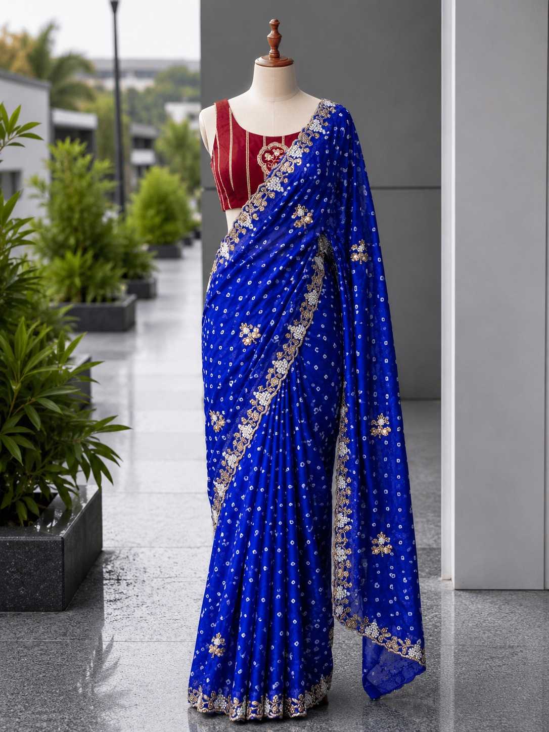 Satin Designer Saree