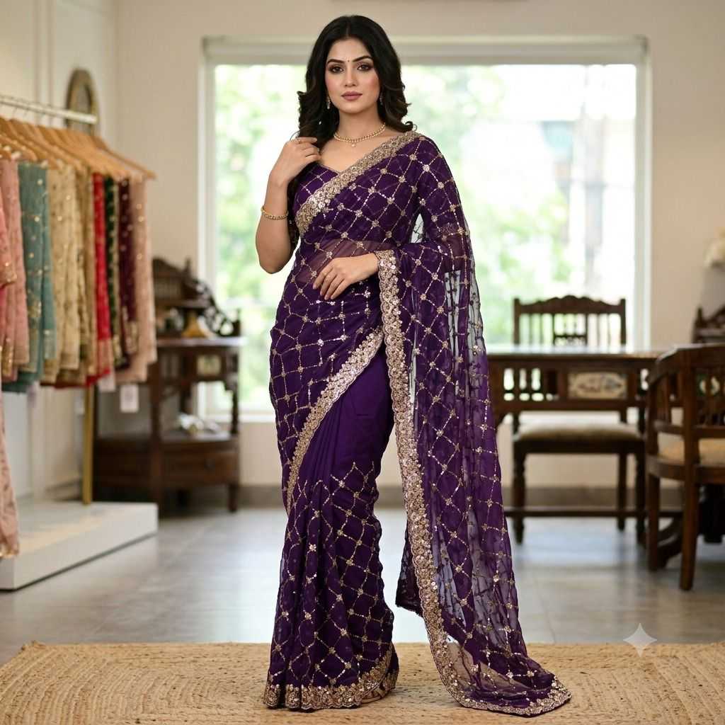 Space Silk Handloom Saree