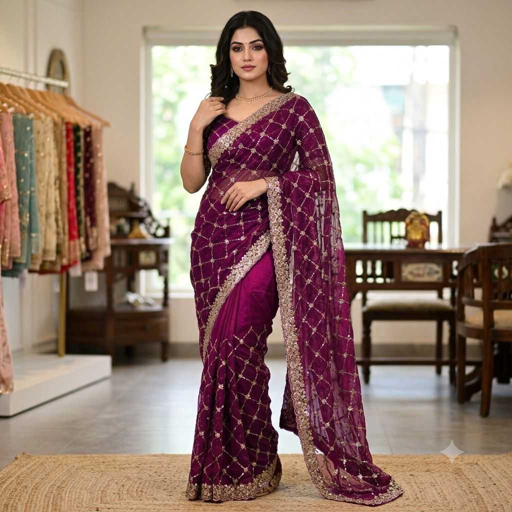 Space Silk Handloom Saree