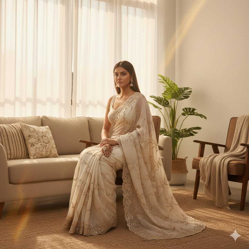 Space Silk Party Wear Saree