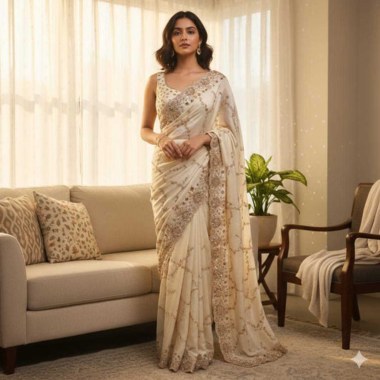 Space Silk Party Wear Saree