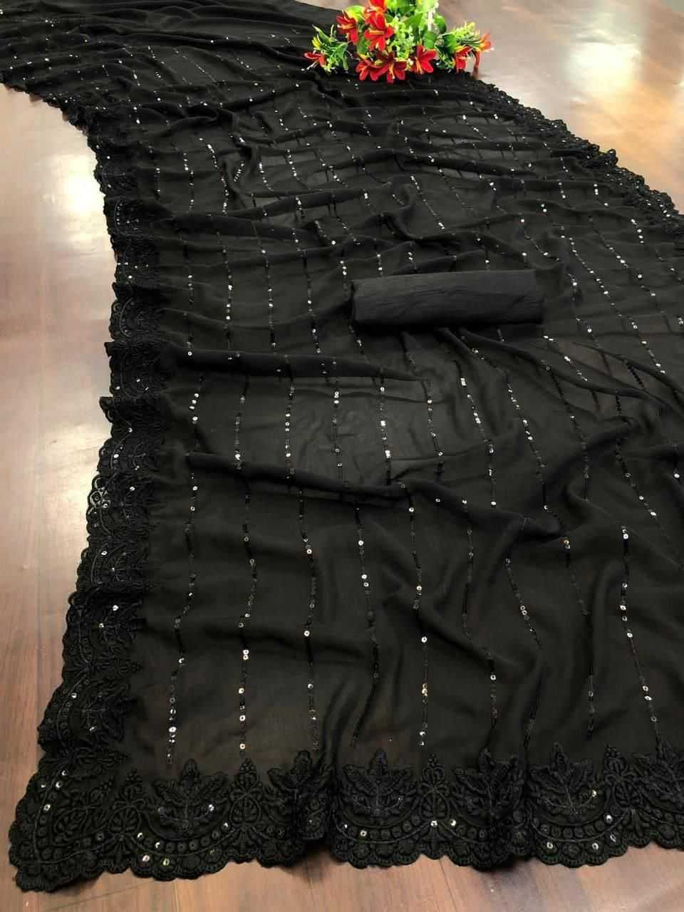 Georgette Embroidered Saree