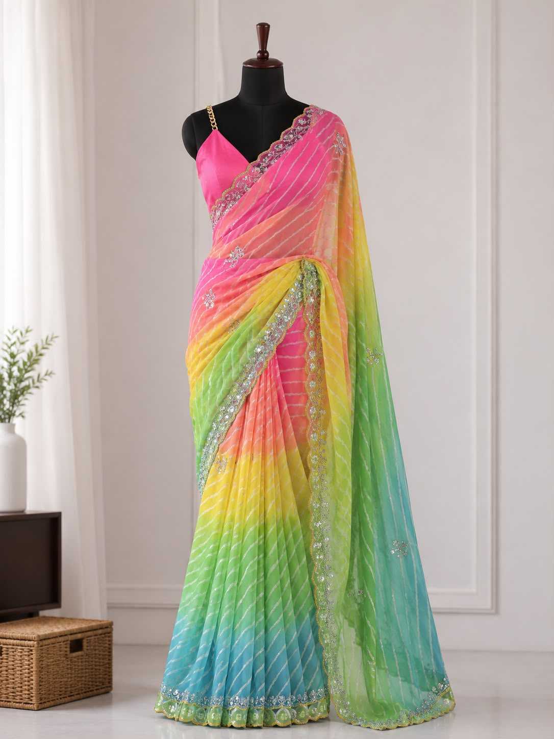RIC Georgette Printed Saree