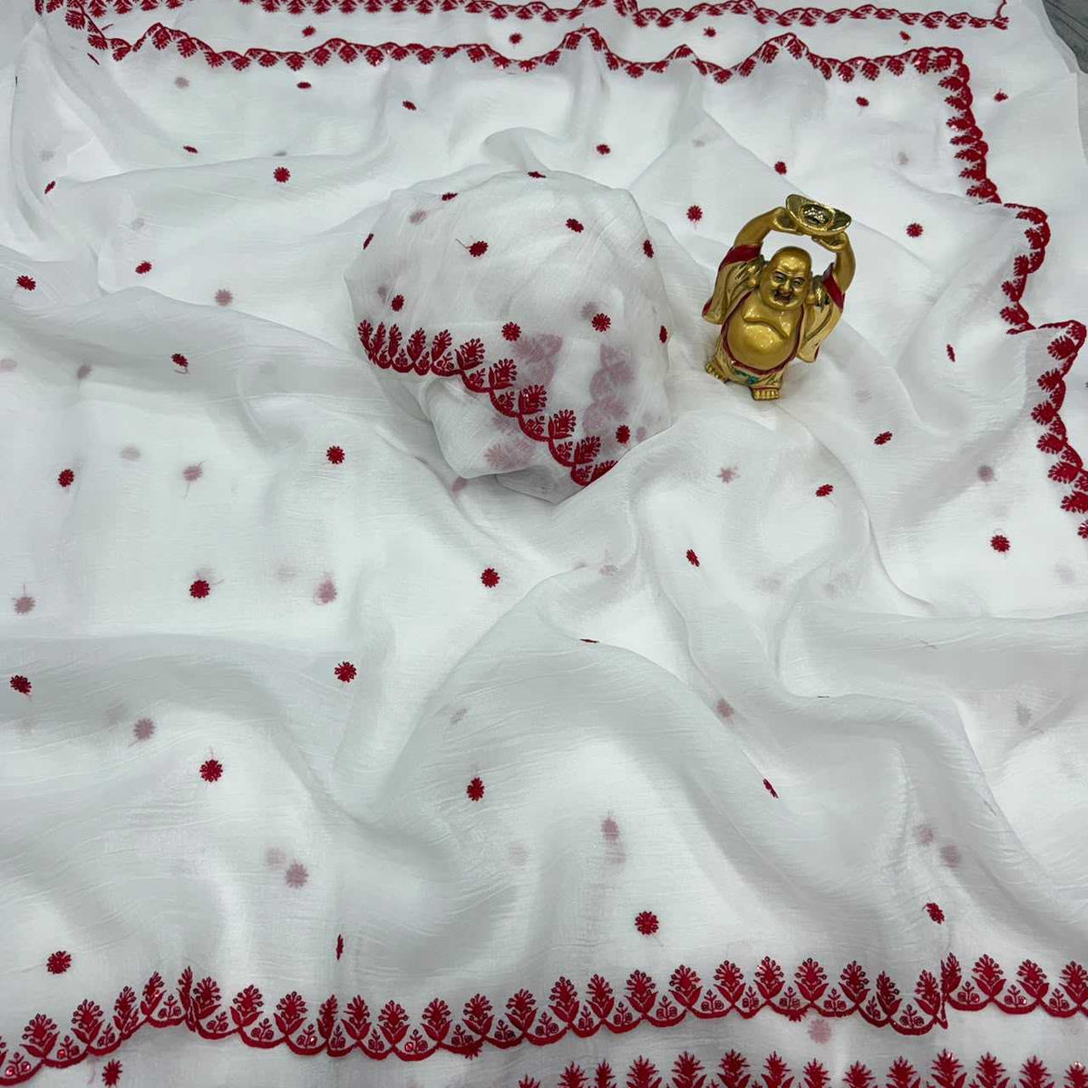 Tails Crunchi Sequence Saree
