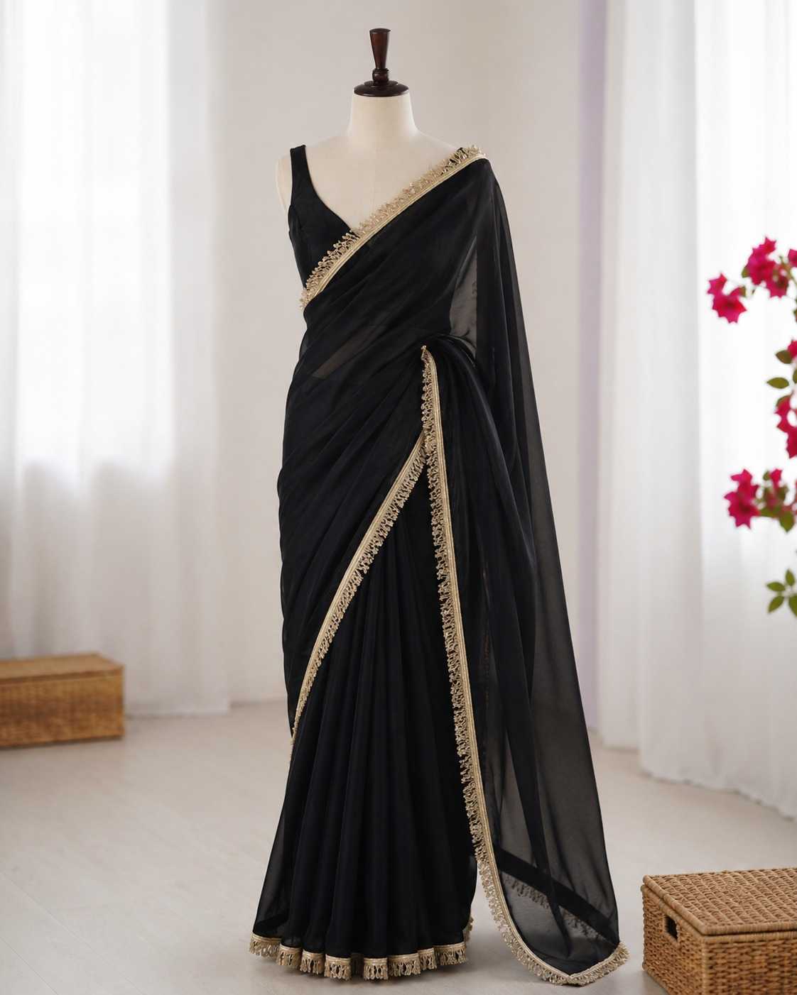 Satin Designer Saree