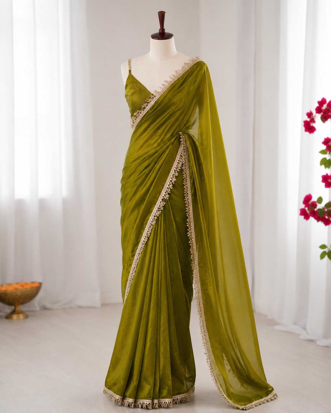 Satin Designer Saree