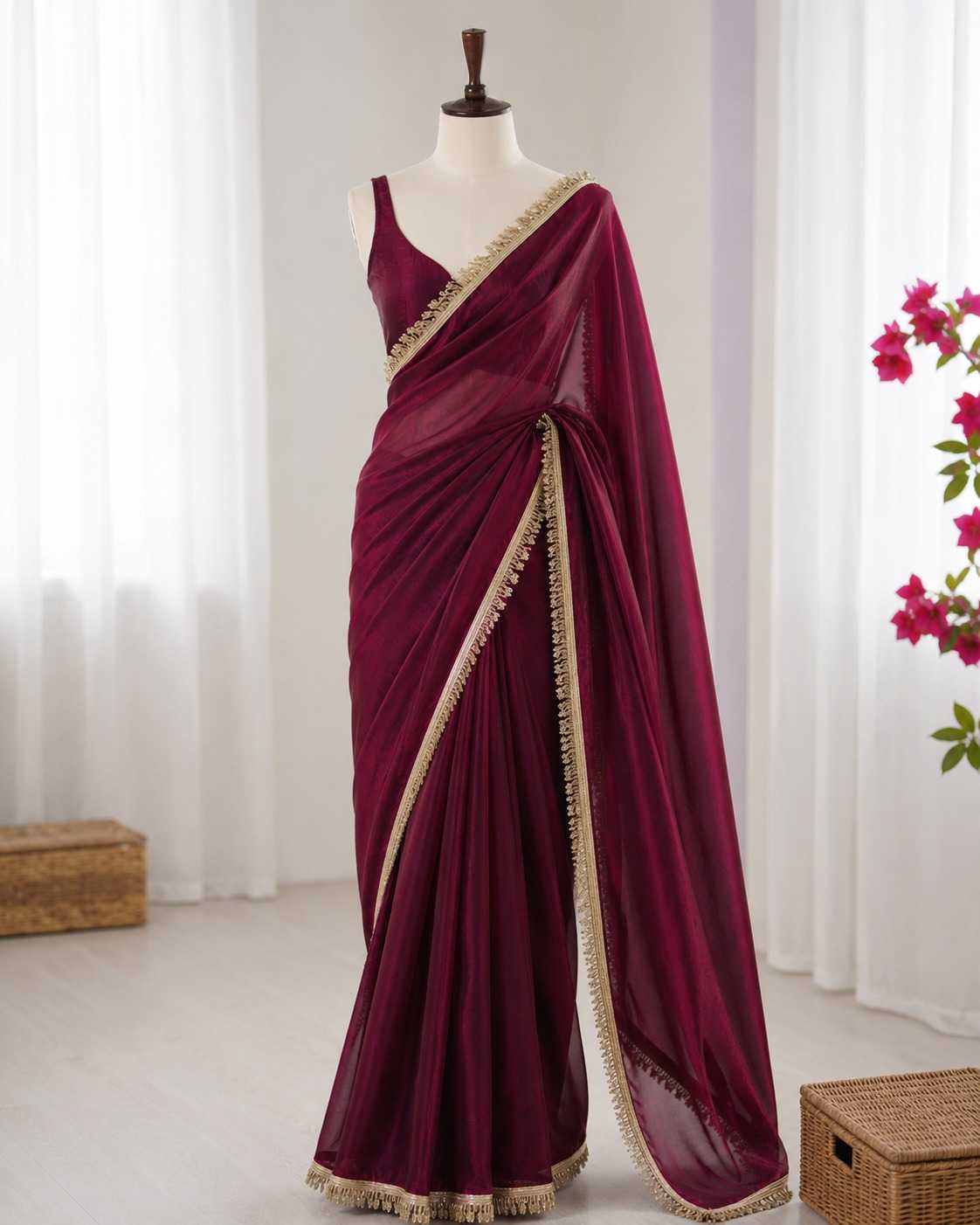Satin Designer Saree