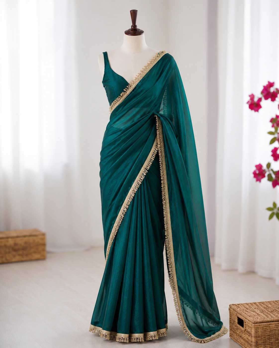 Satin Designer Saree