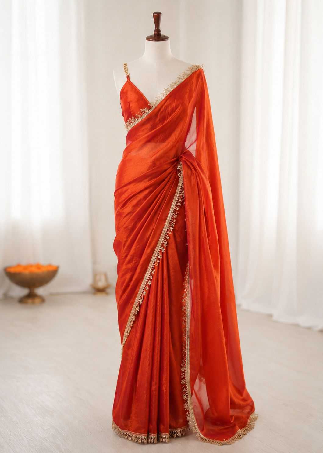 Satin Designer Saree