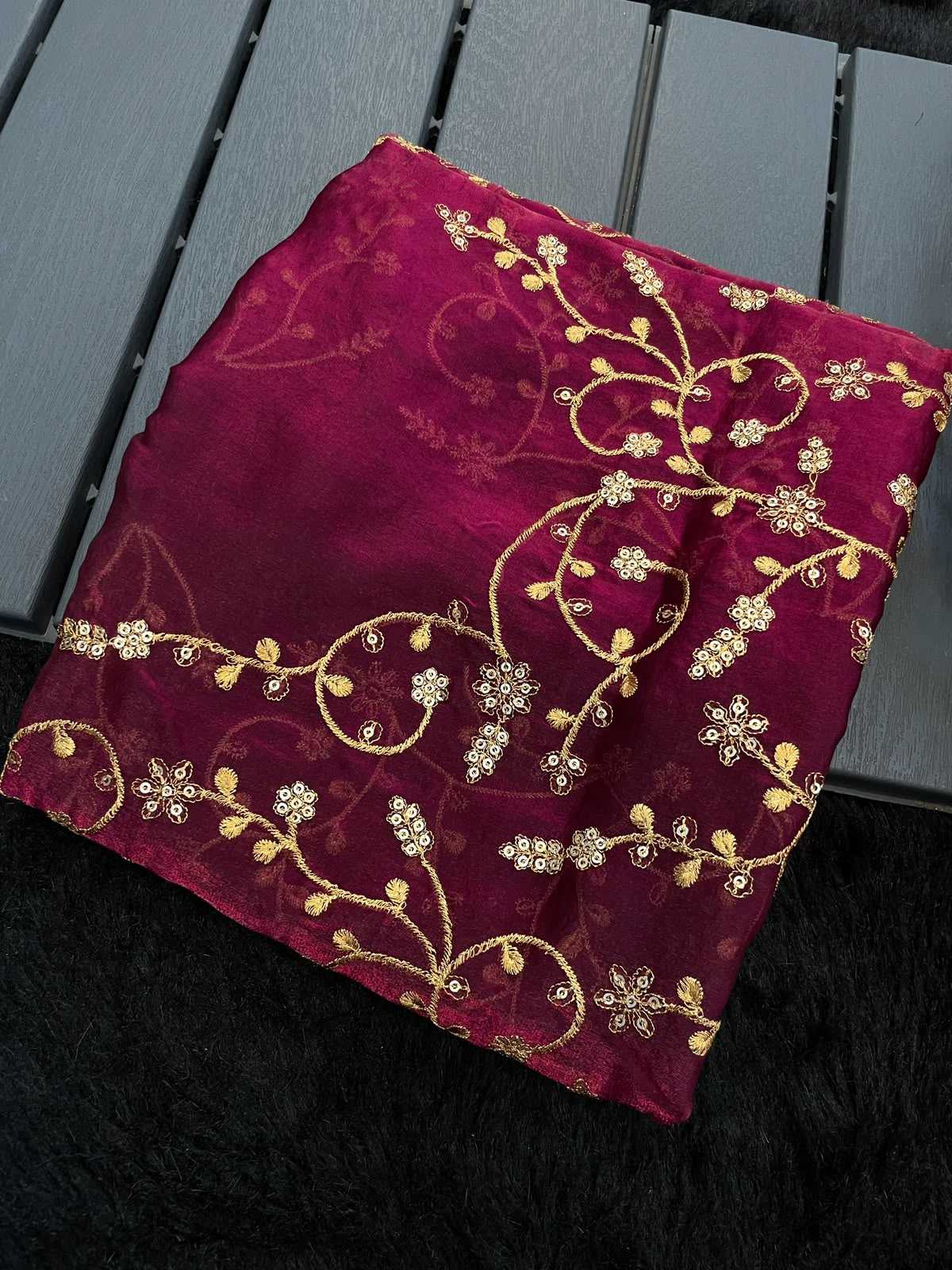 Satin Sequence Saree