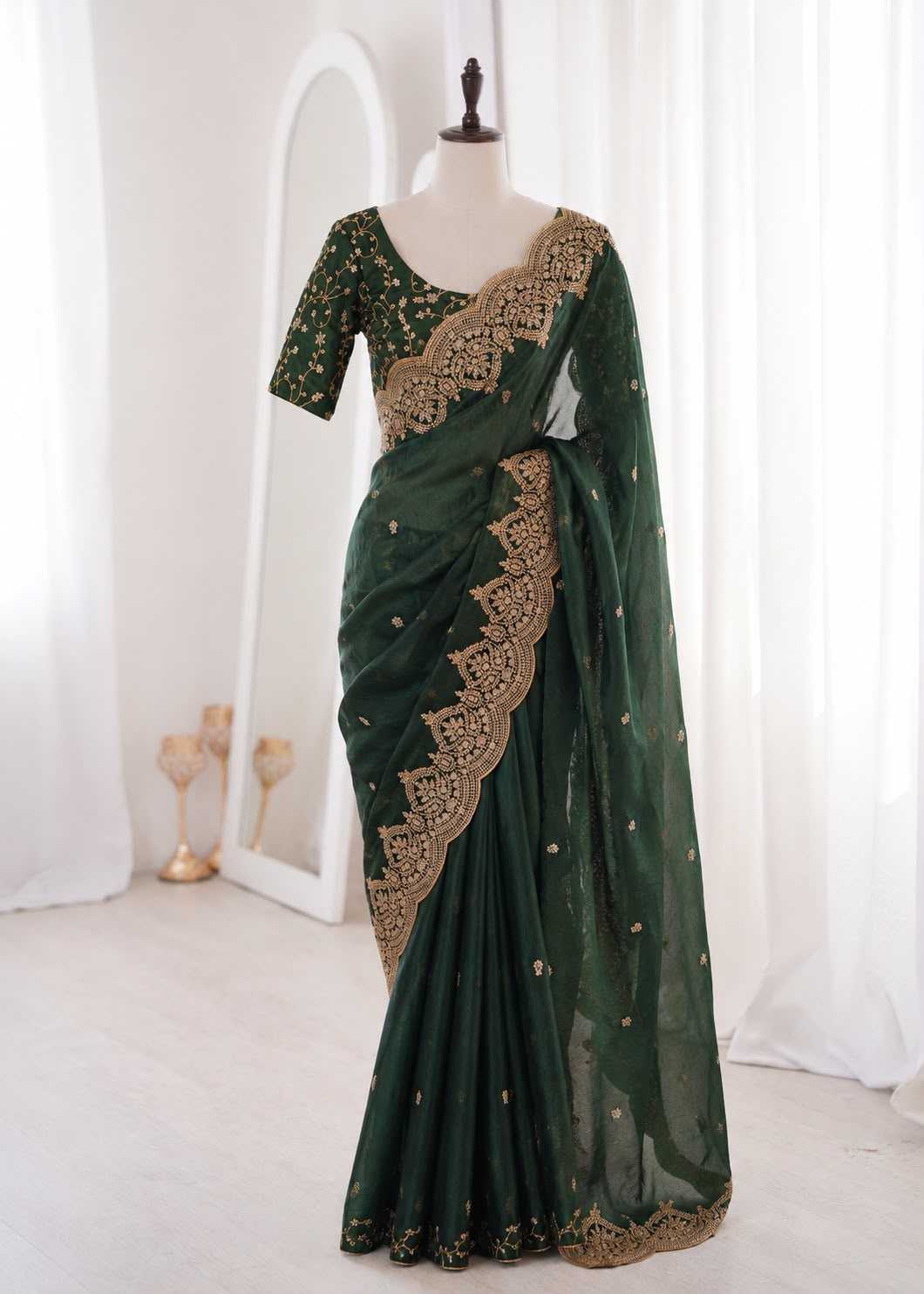 Satin Sequence Saree