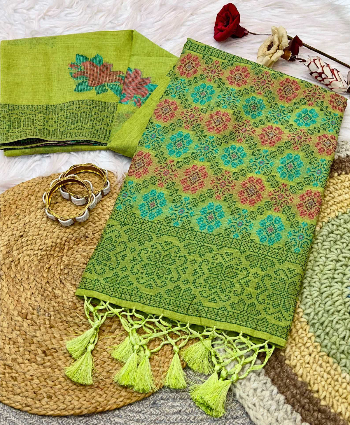 Aaral Cotton Traditional Saree