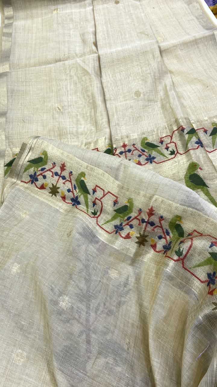 Anika Soft Jamdani Floral Saree