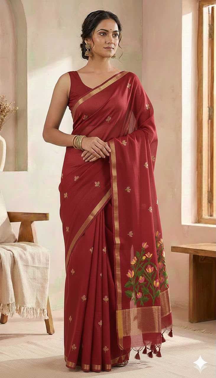 Butterfly Cotton Designer Saree