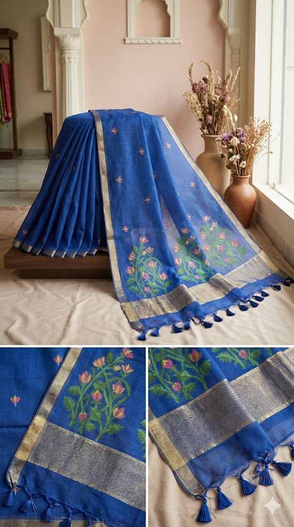 Butterfly Cotton Designer Saree