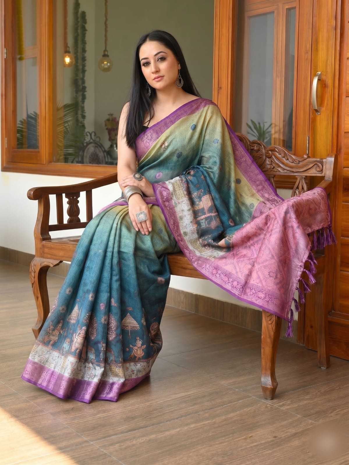 Tissue Silk Printed Saree